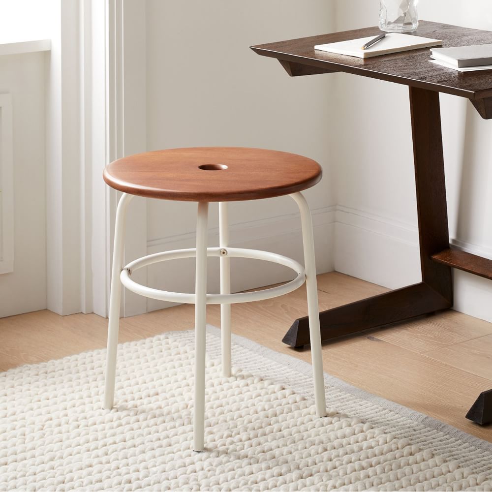 Wood desk top stool