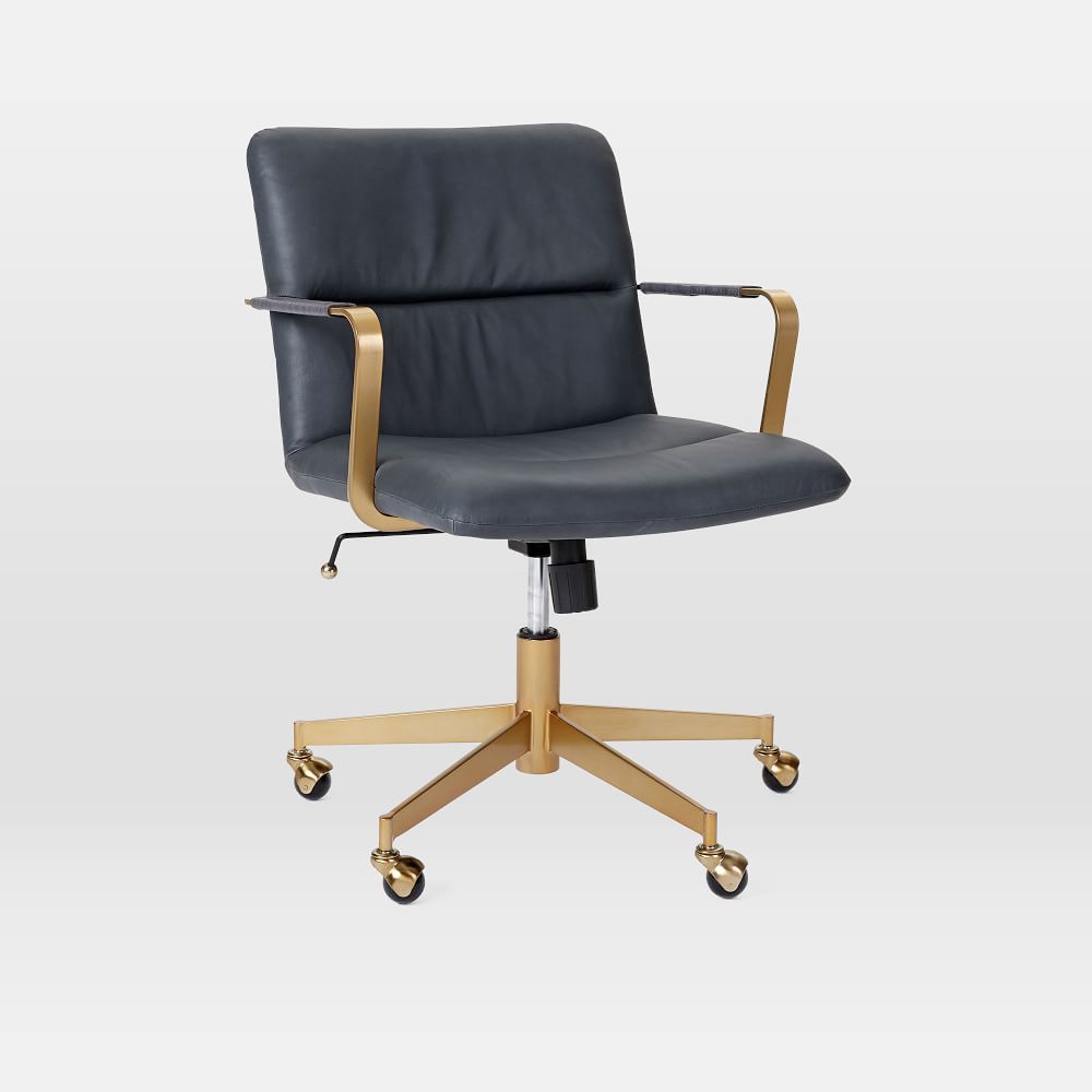 Buy online Cooper Mid Century Leather Swivel Office Chair now