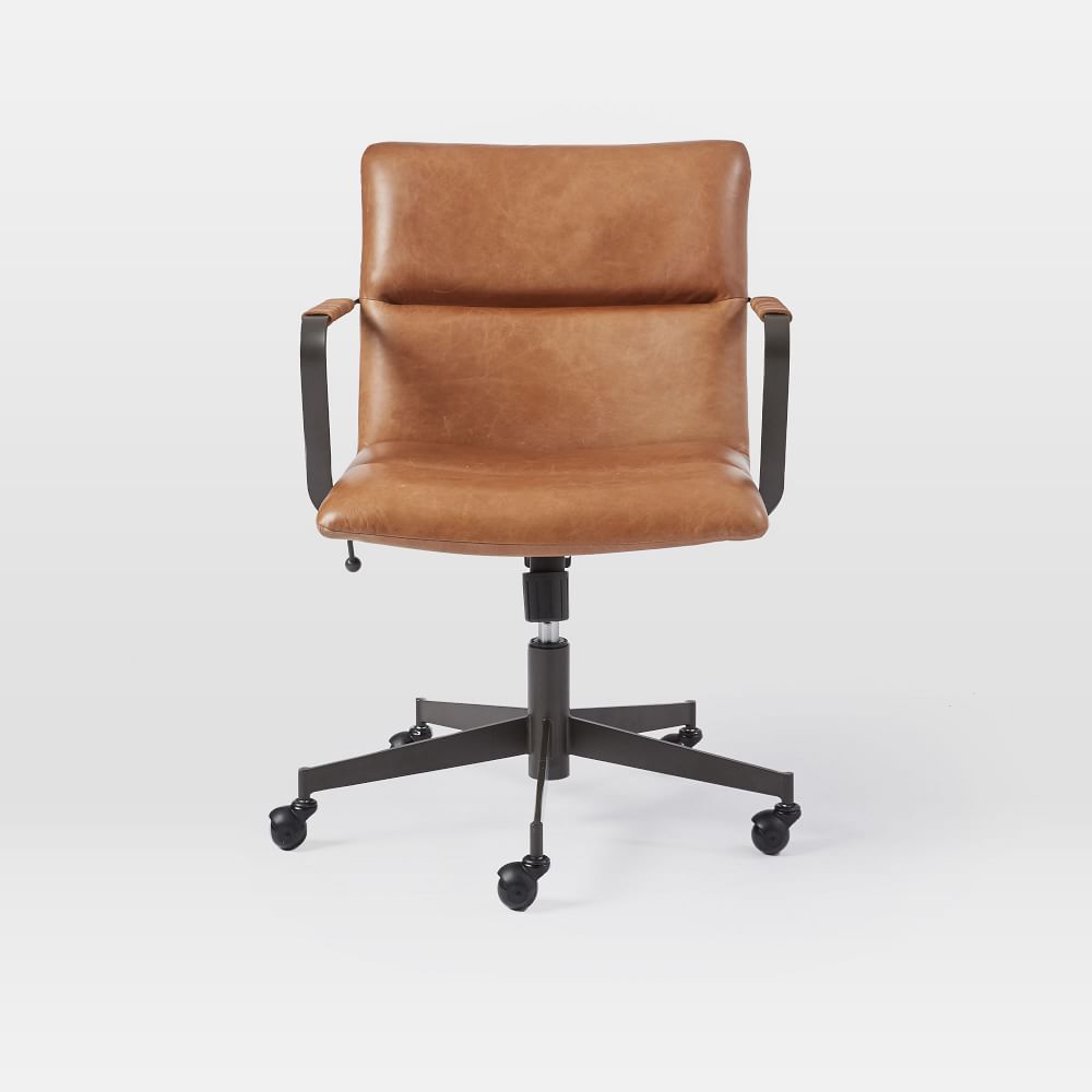 Buy online Cooper Mid Century Leather Swivel Office Chair now
