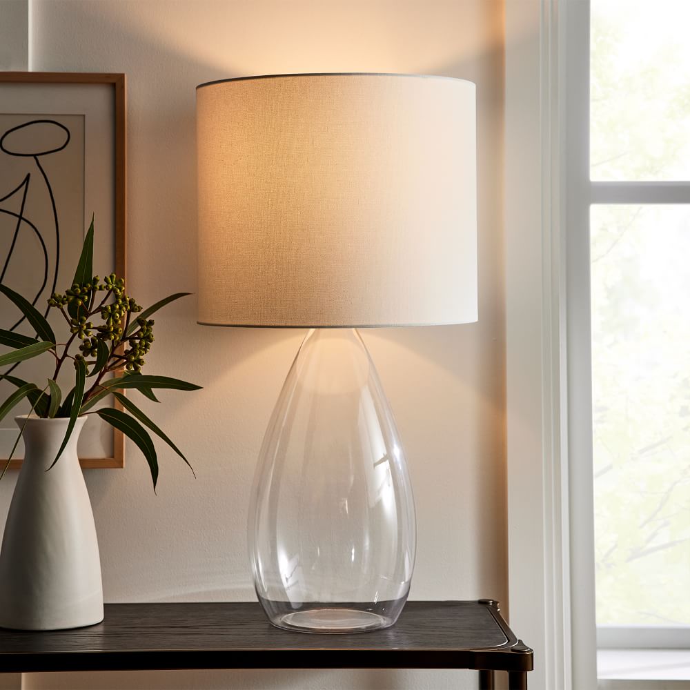 Modern glass clearance table lamp