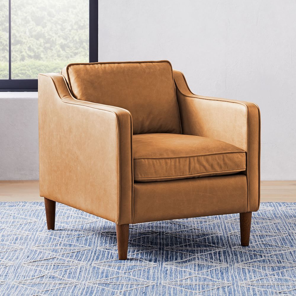 Buy online Hamilton Leather Chair now West Elm UAE UAE
