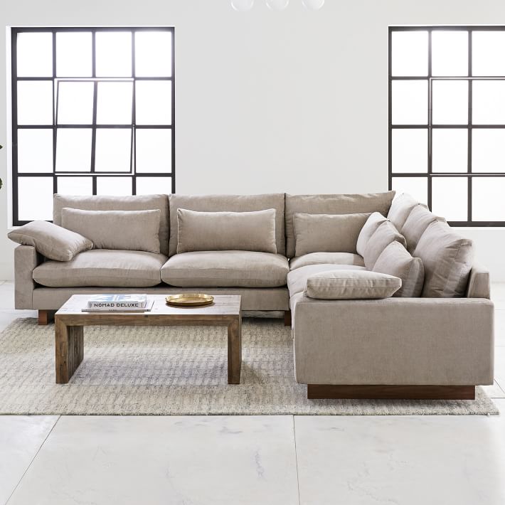Low clearance sectional sofa