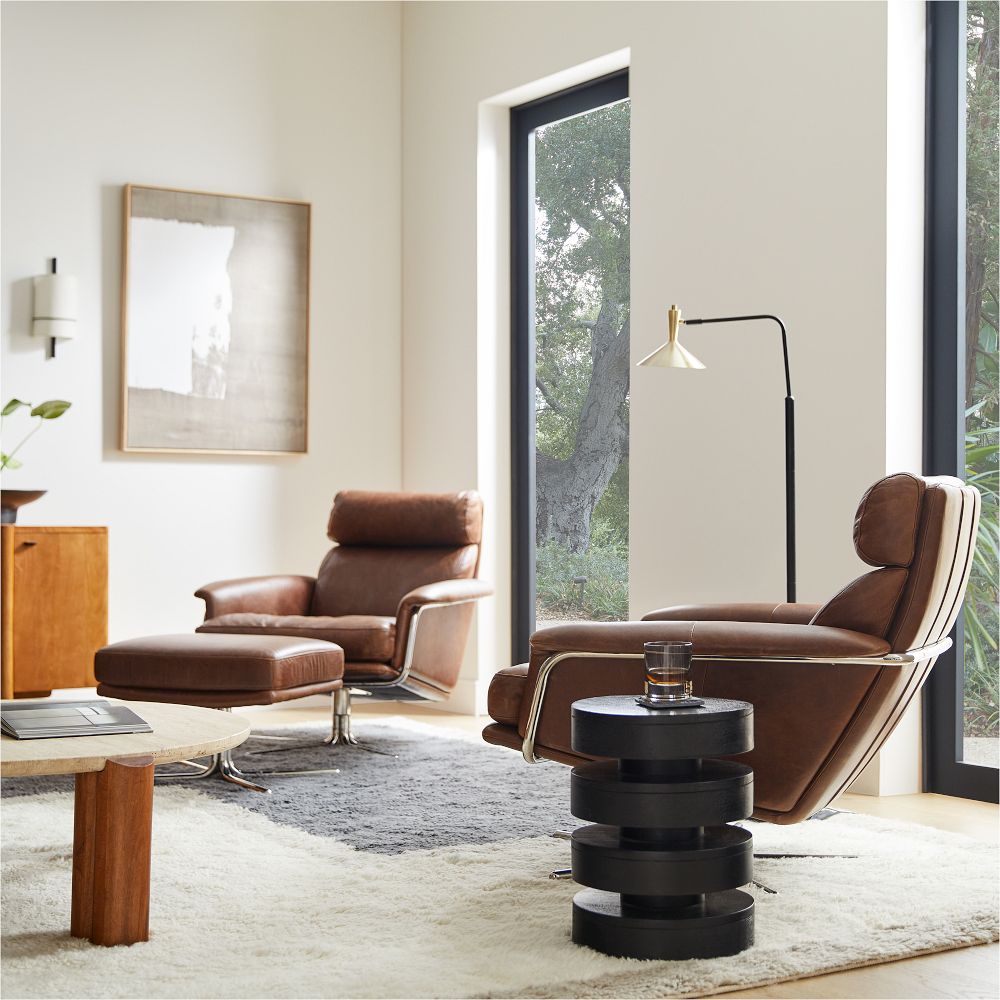 Buy online Kristoff Leather Swivel Chair now West Elm UAE UAE