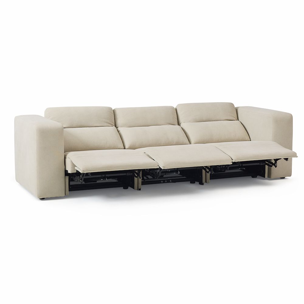 Leather outlet motion sofa