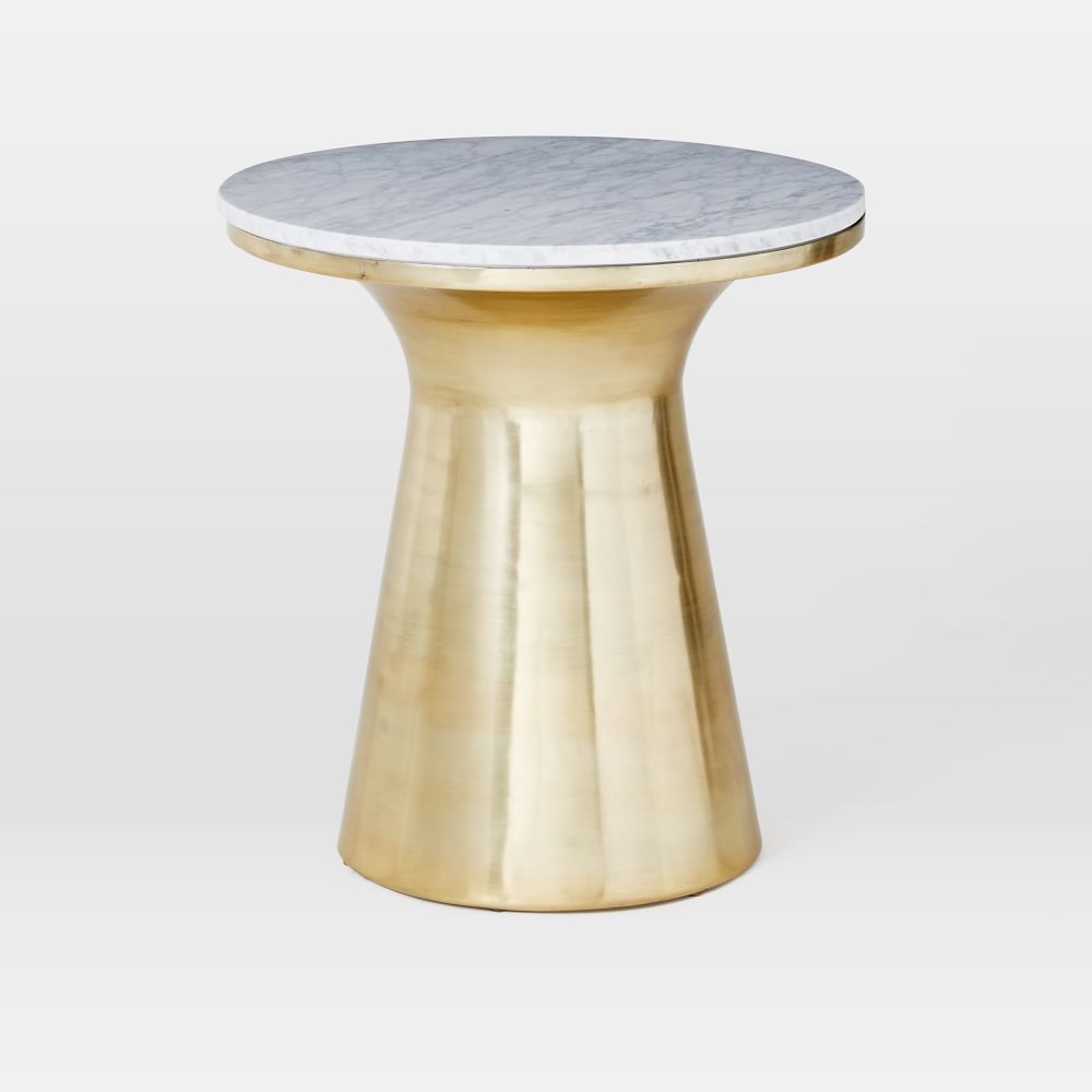 White marble cheap side tables