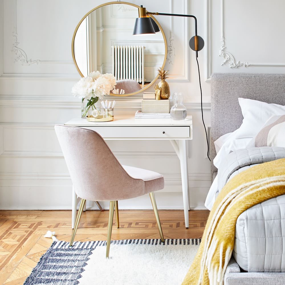 Buy online Mid Century Mini Desk White now West Elm UAE UAE