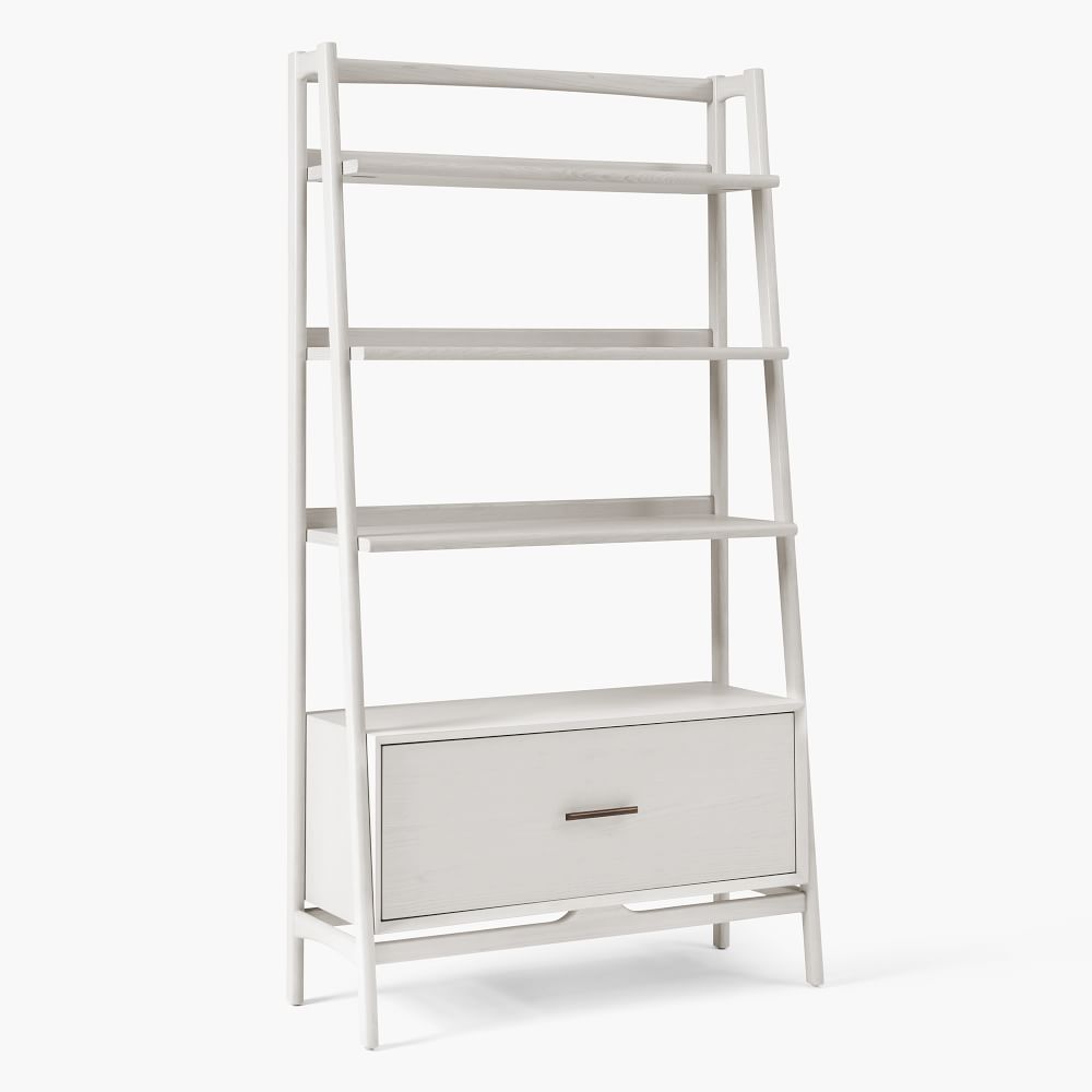 Buy online Mid Century Wide Bookshelf 2 Narrow Bookshelves Set