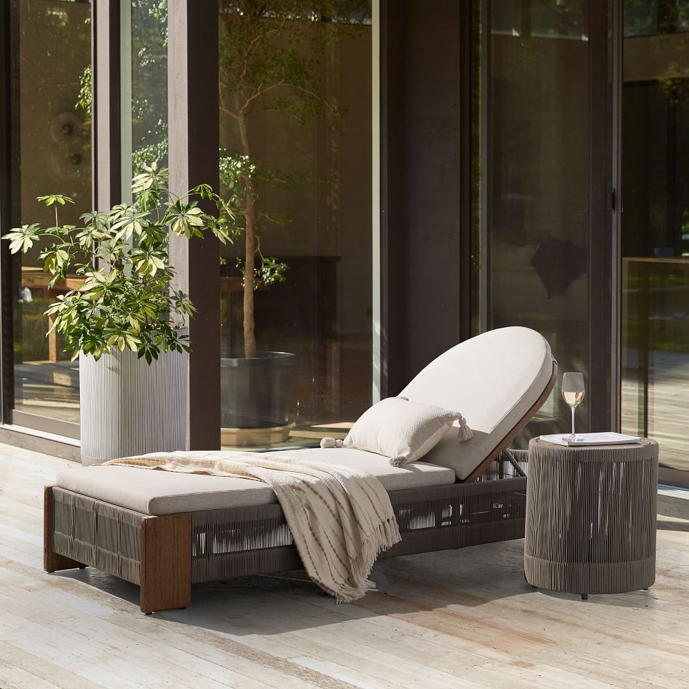 Wood outdoor on sale chaise lounge chairs