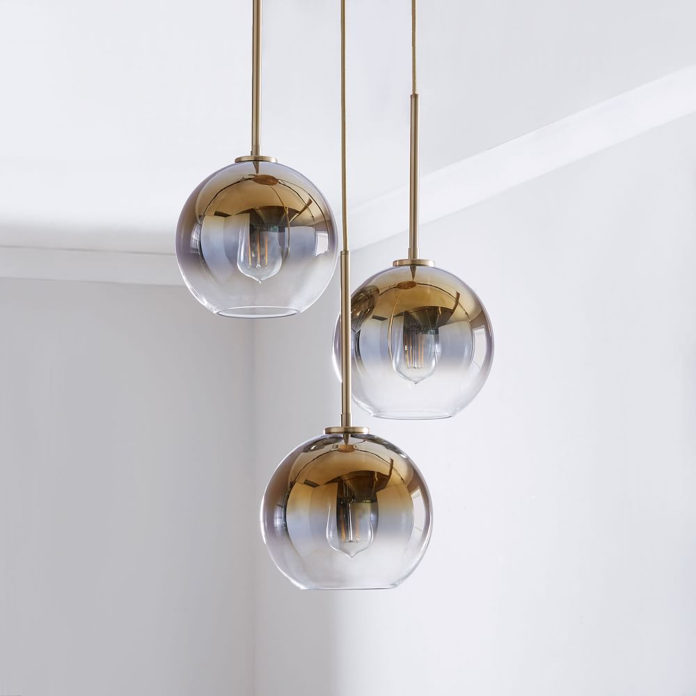 Glass on sale globe chandelier