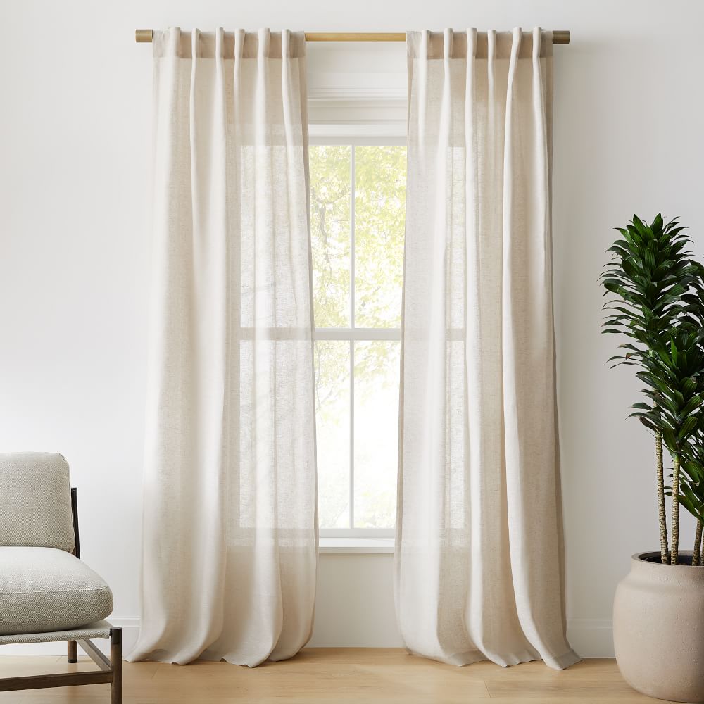 Buy online Sheer European Flax Linen Curtain Natural Flax now