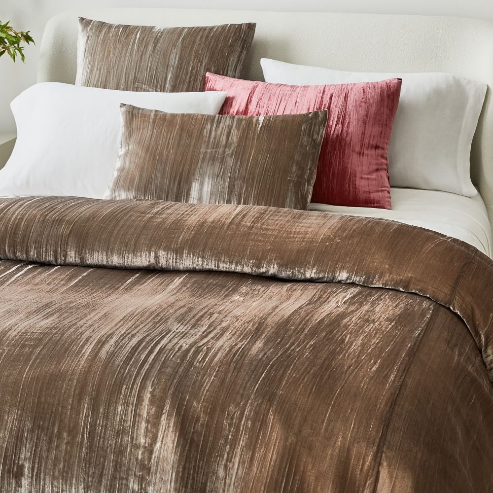 Buy online Crinkle Velvet Duvet Cover Shams now West Elm UAE UAE