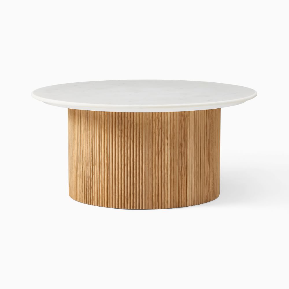 Marble top round discount coffee table
