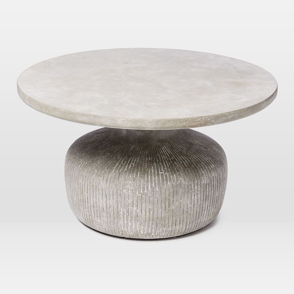 Tambor Concrete Outdoor Drum Coffee Table