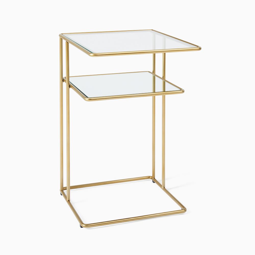 Buy online Curved Terrace Storage Nightstand Antique Brass now