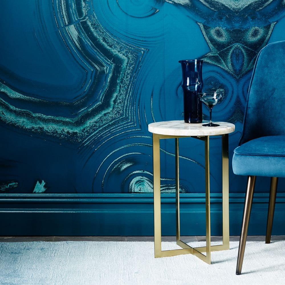 Side table new arrivals teal