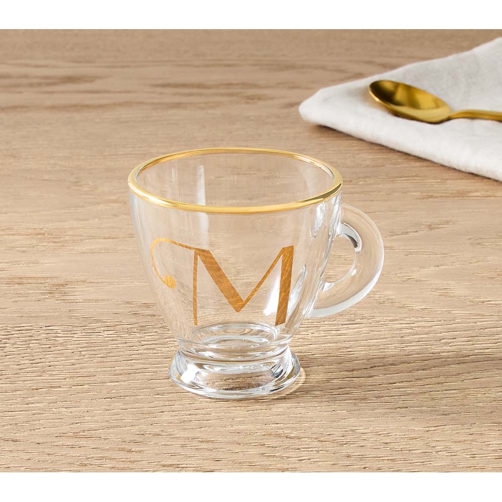 Buy online Design by Hind Glass Monogram Espresso Cups EN now