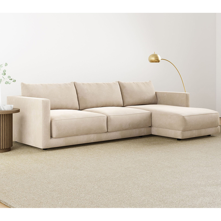 Couch with store chaise for sale