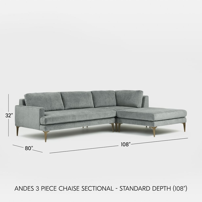Andes sectional discount west elm