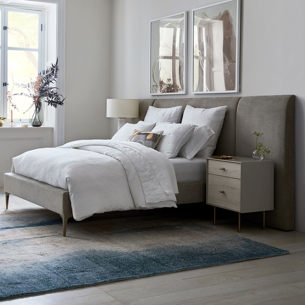 Andes deco upholstered bed new arrivals