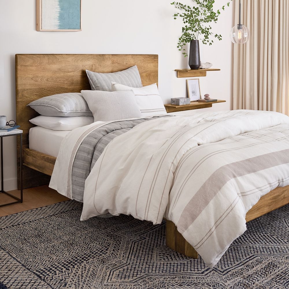 Solid wood best sale bed white