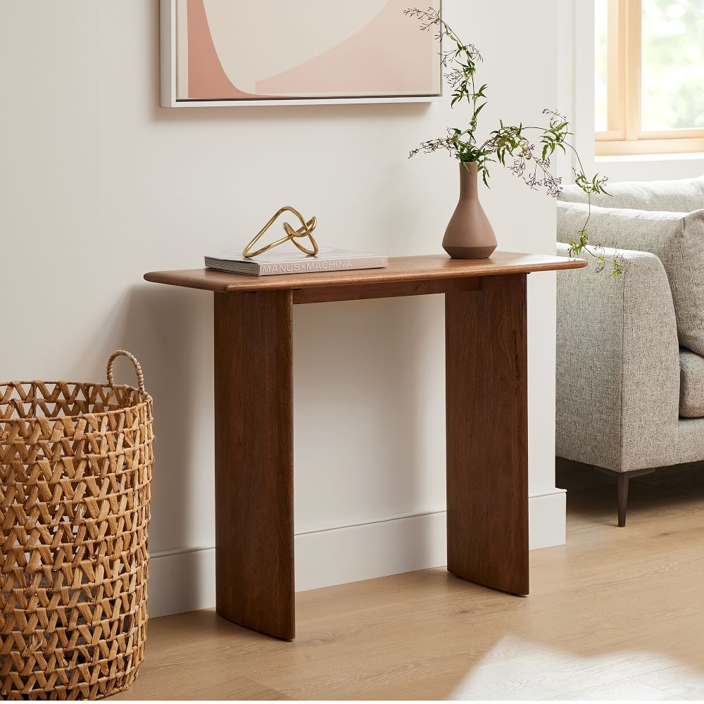 Wood top cheap console table
