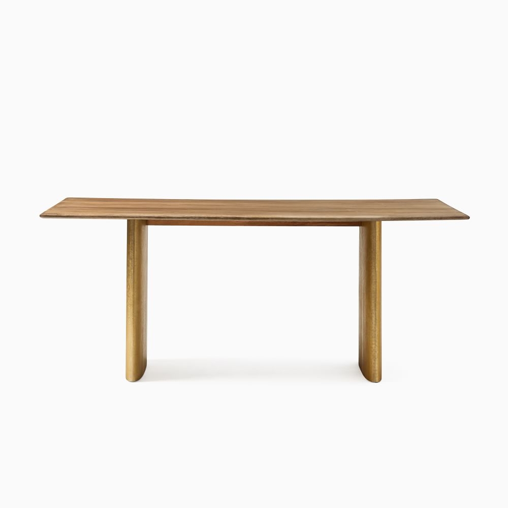Wood and metal sales dining table