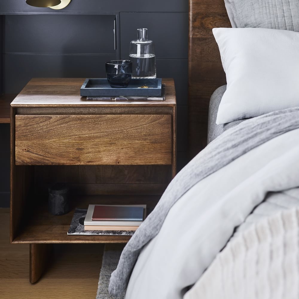Dark wood nightstand deals