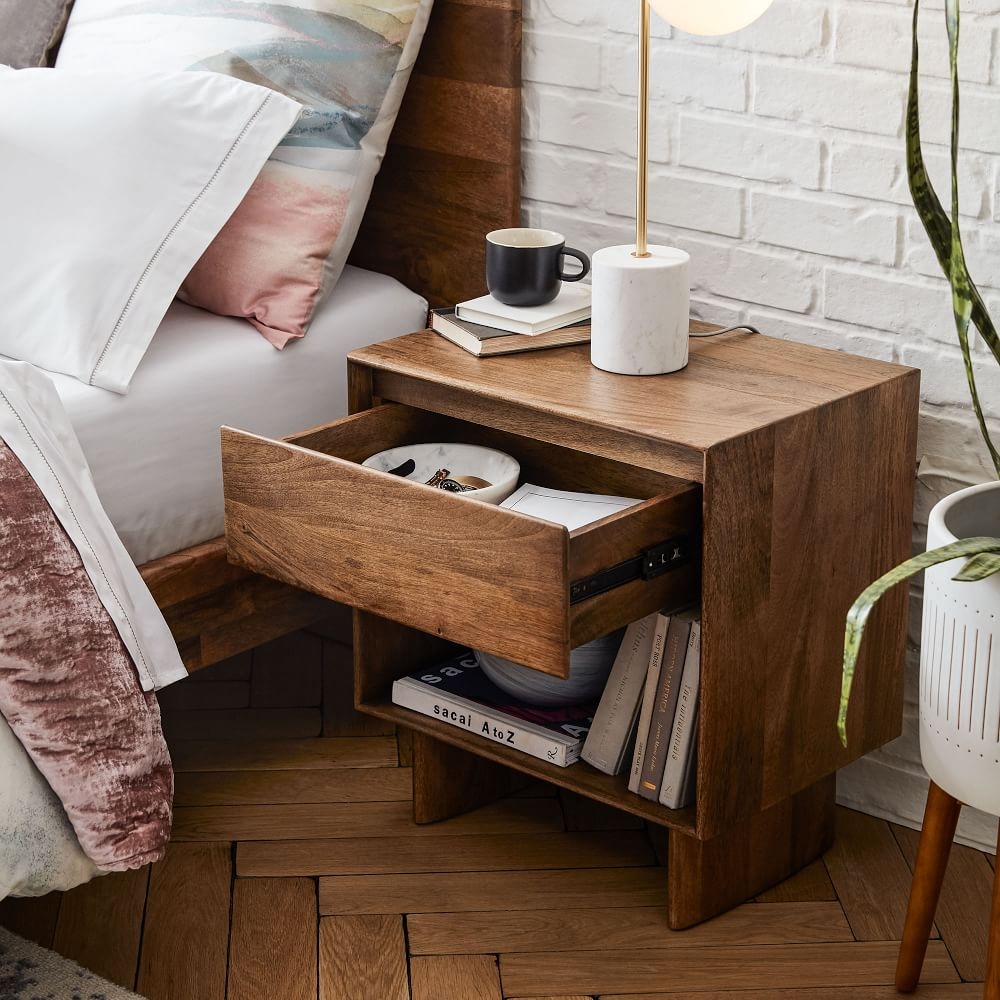 Modern outlet wooden nightstand