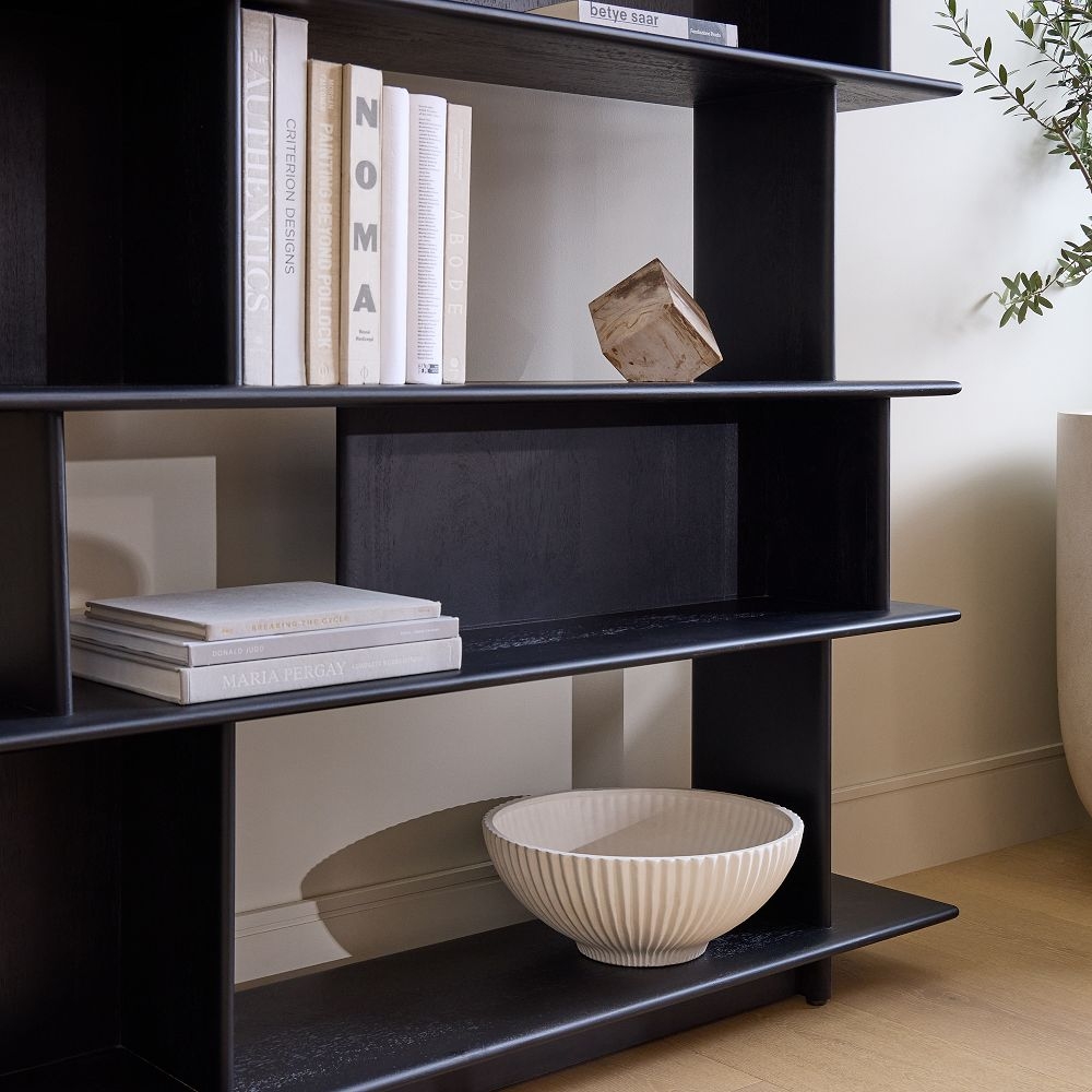 Black open hot sale bookcase
