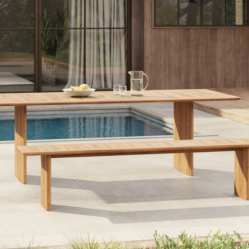 Outdoor bench sales dining set