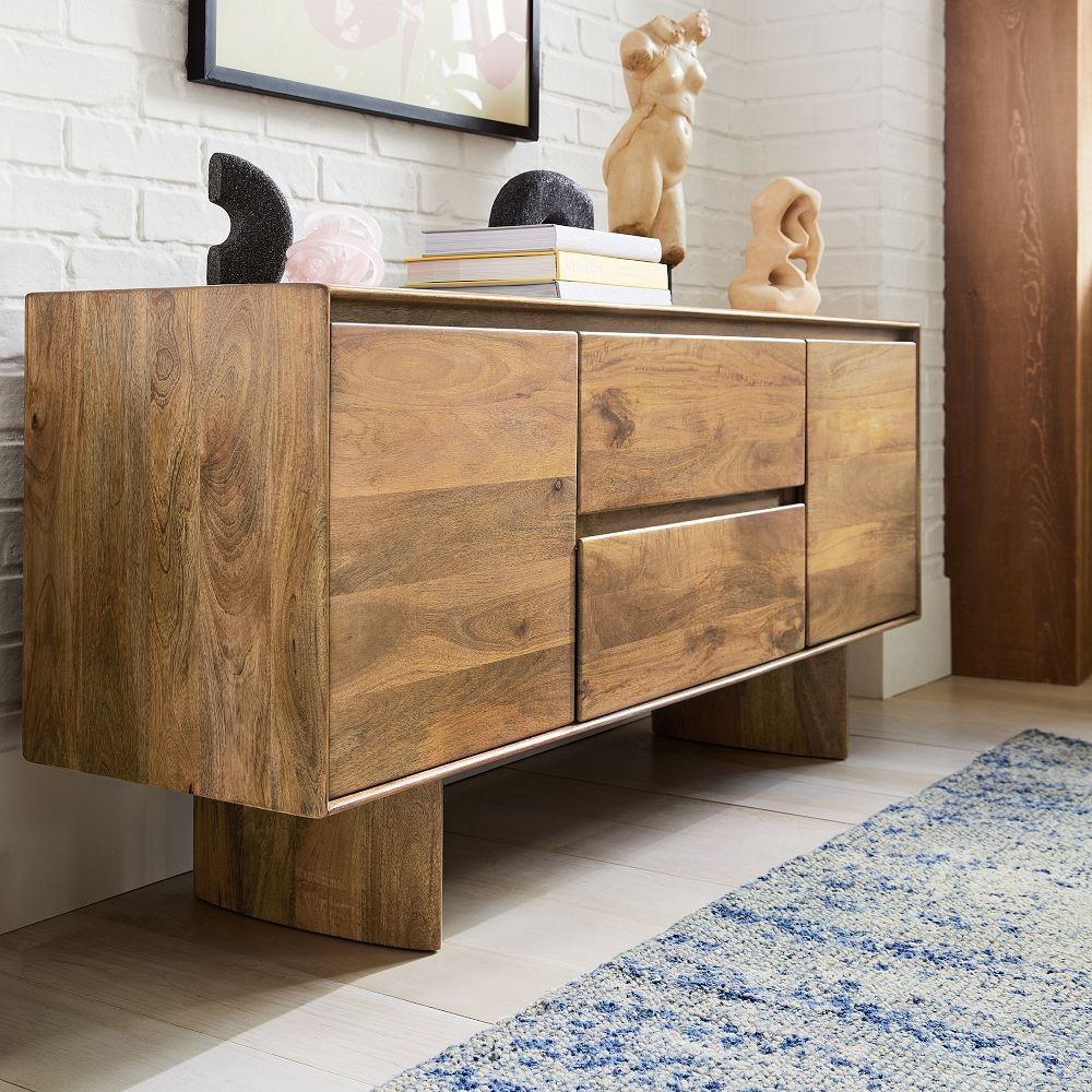 Solid wood shop buffet table