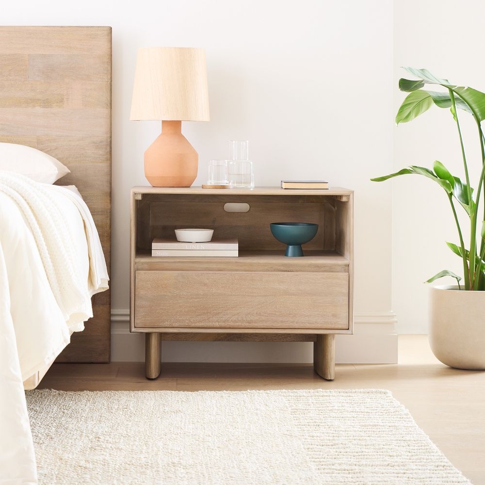Anton solid discount wood nightstand