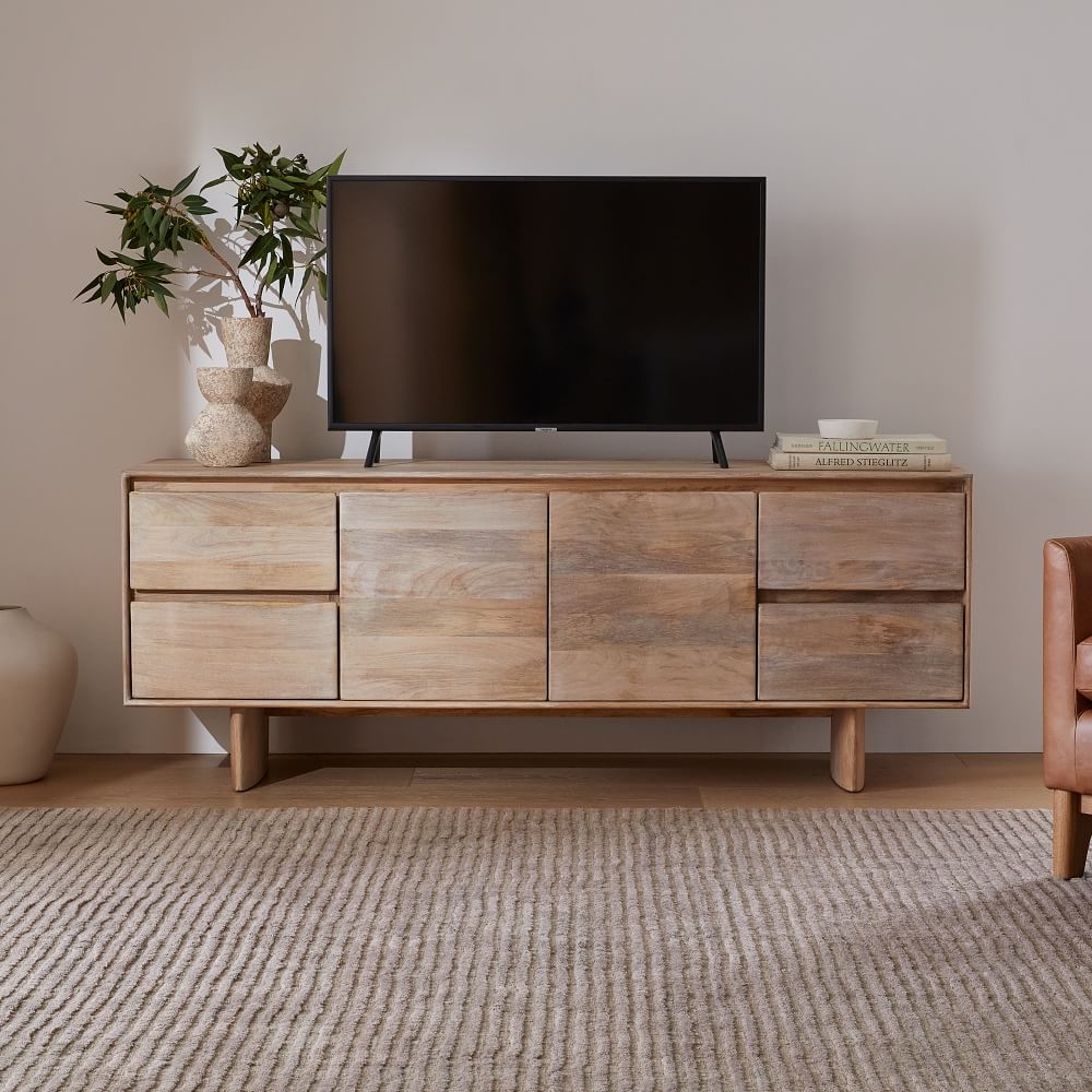 Modern wood store media console