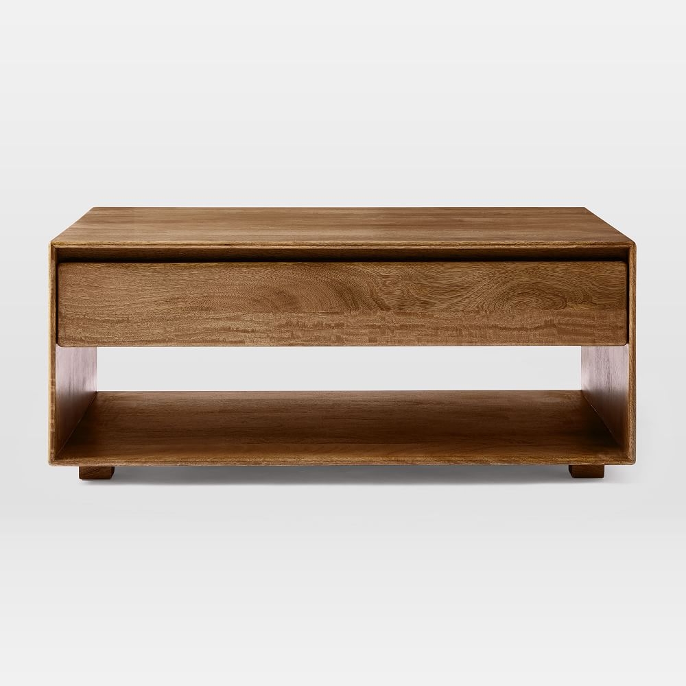 Solid wood coffee 2025 table with drawers