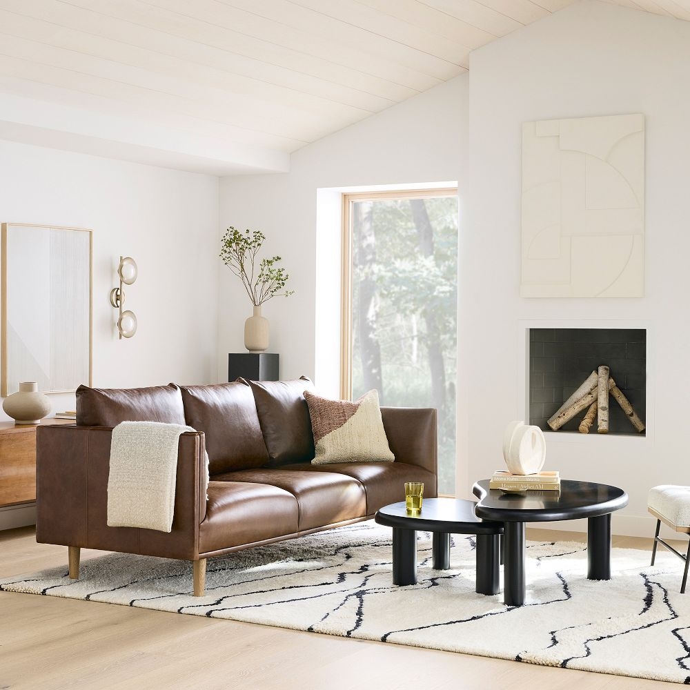 Buy online Antonio Leather Sofa 152cm 226cm now West Elm UAE UAE
