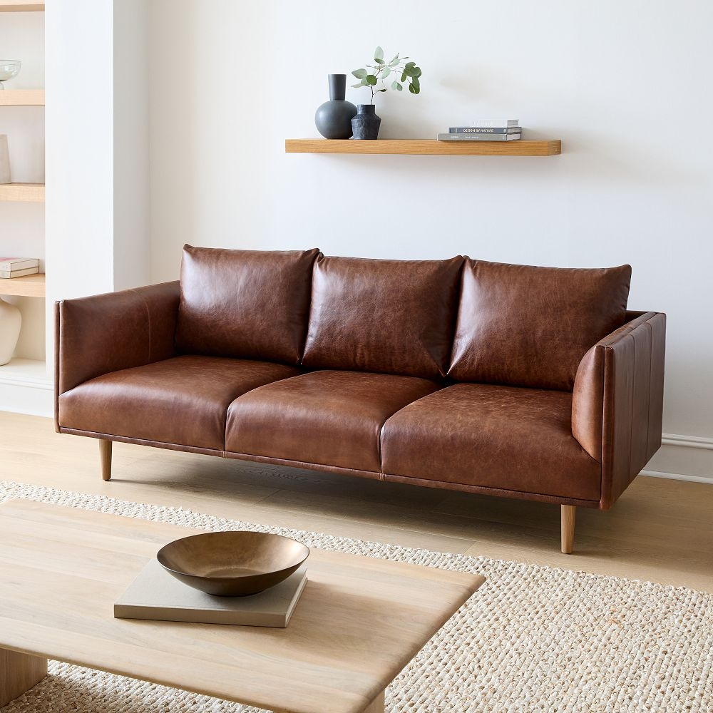 Leather sofa clearance bed couch