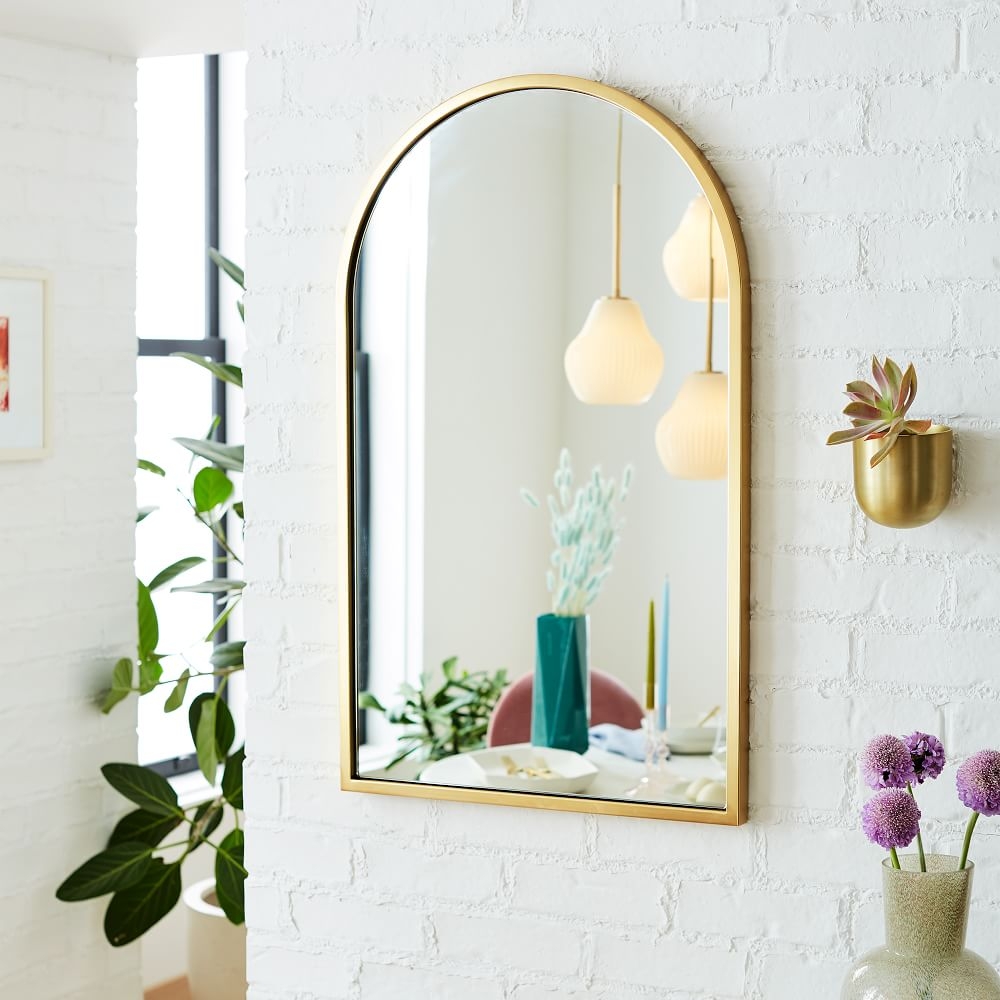 Metal Framed Arched Wall Mirror