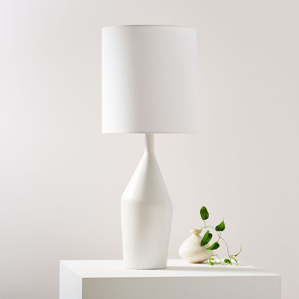 White ceramic shop bedside lamps