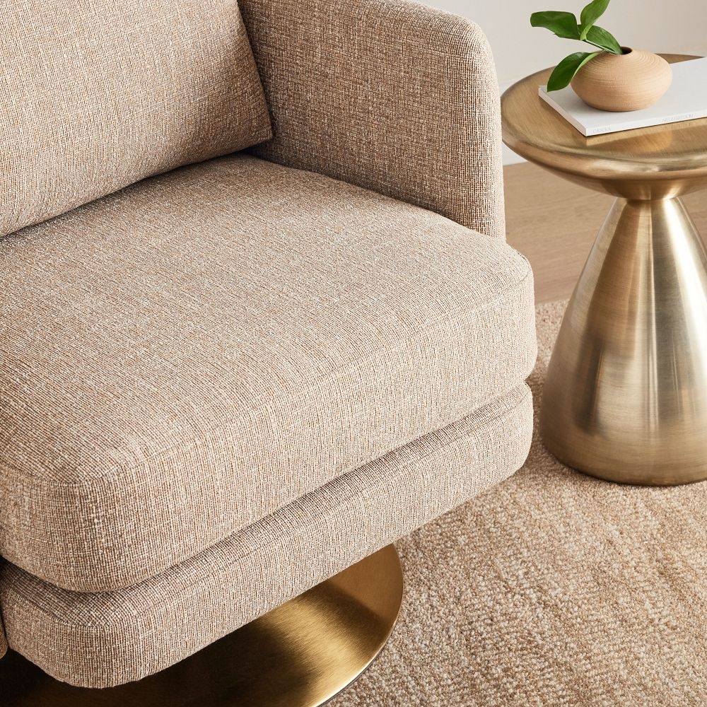Camel swivel outlet chair