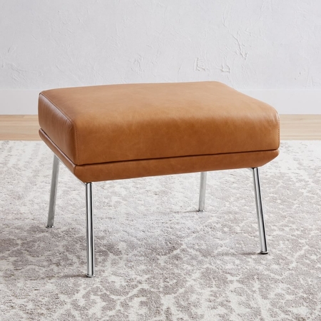 Leather cheap ottoman bench