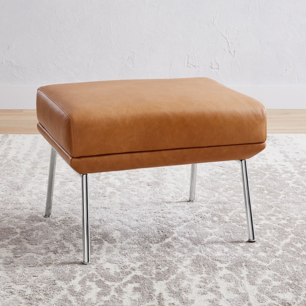 Large leather sales ottoman