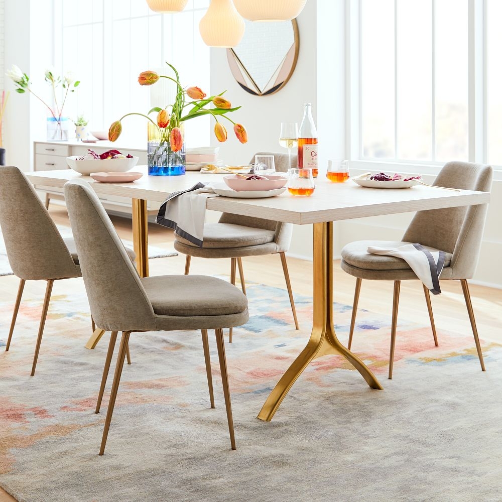 West elm shop white dining table