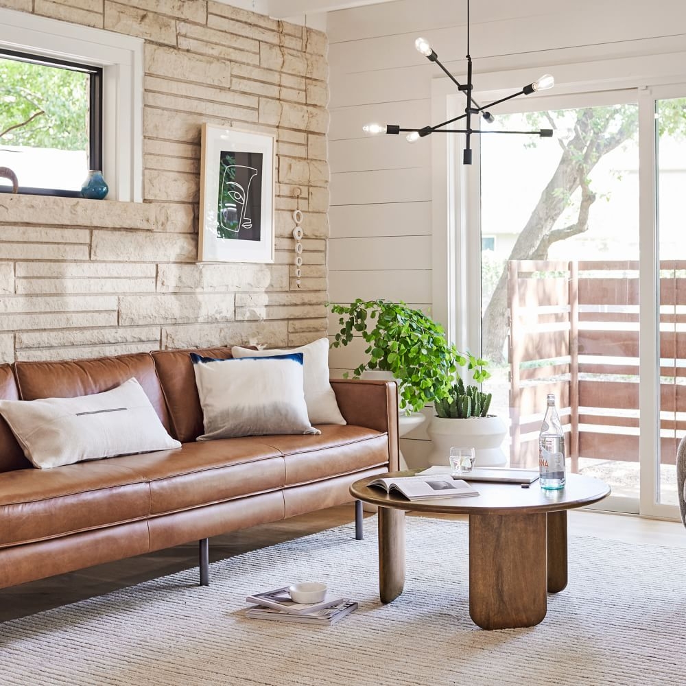 Axel outlet leather sofa