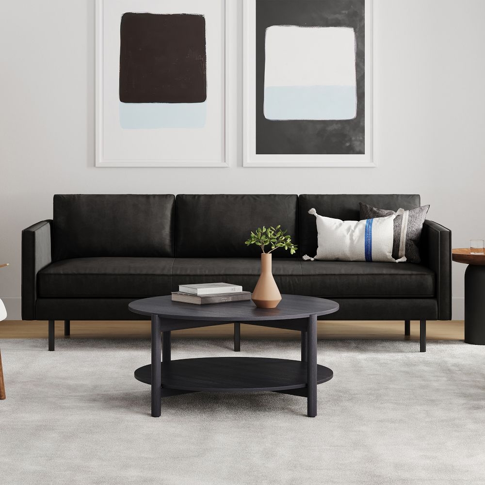 West elm on sale leather sofas