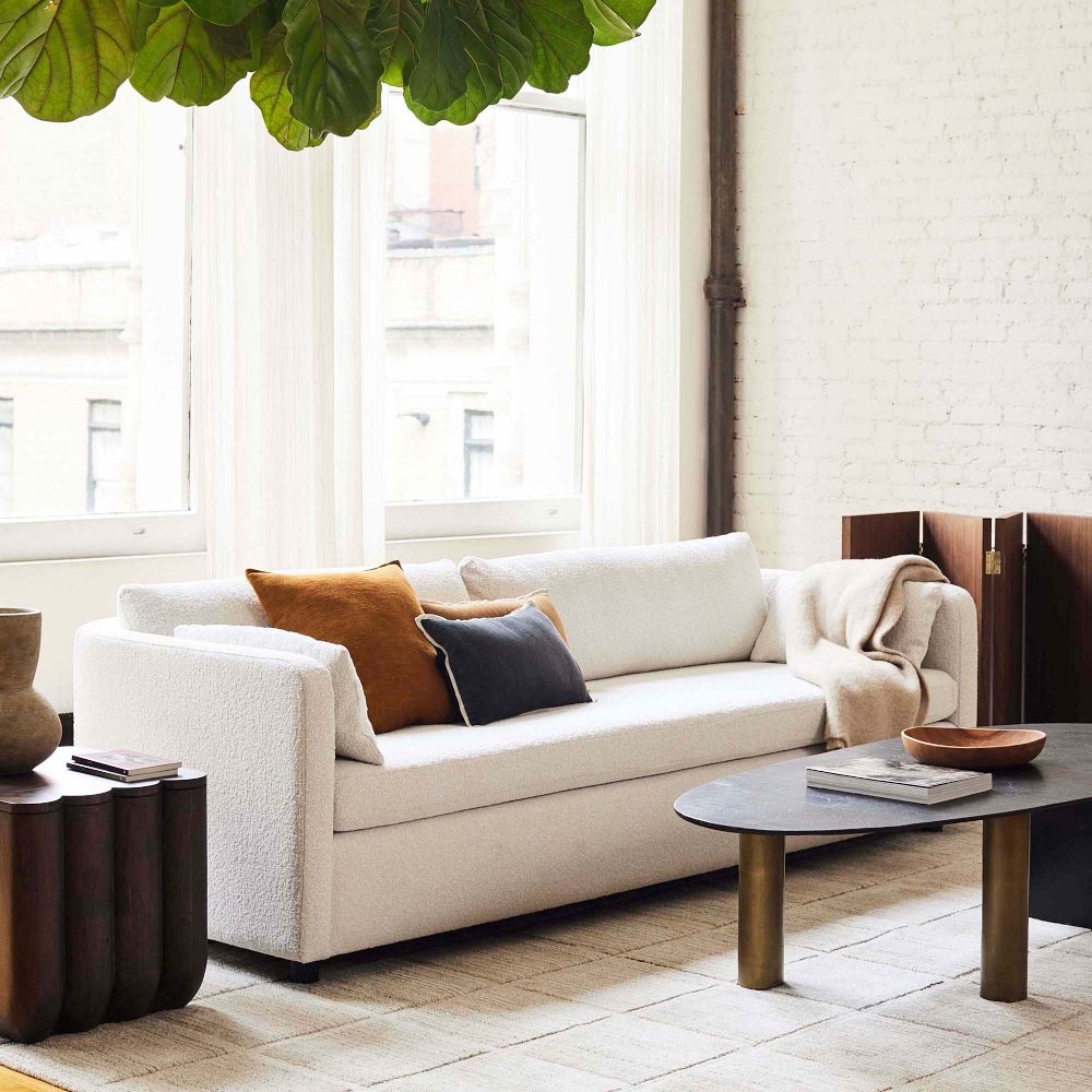 Curved best sale velvet couch