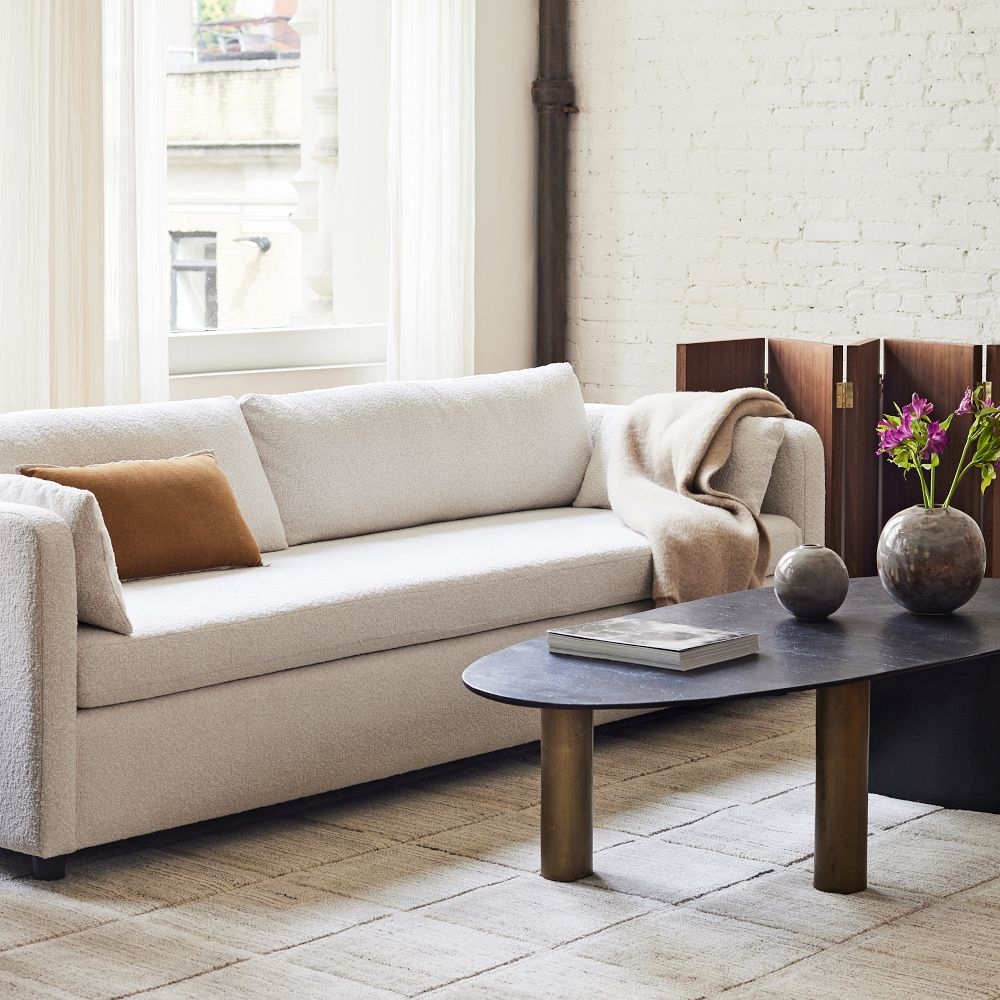 West elm curved shop sofa