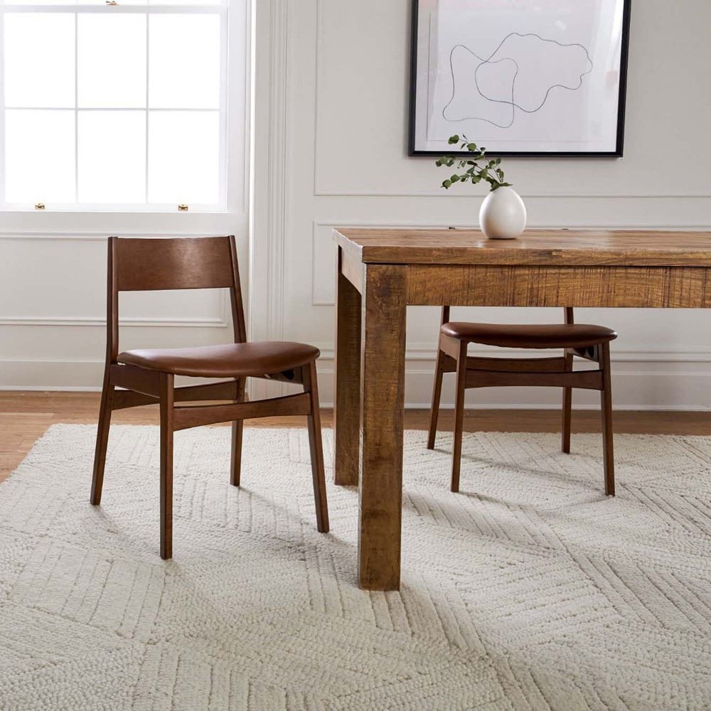 Buy online Baltimore Dining Chair Set of 2 Vegan Leather Saddle