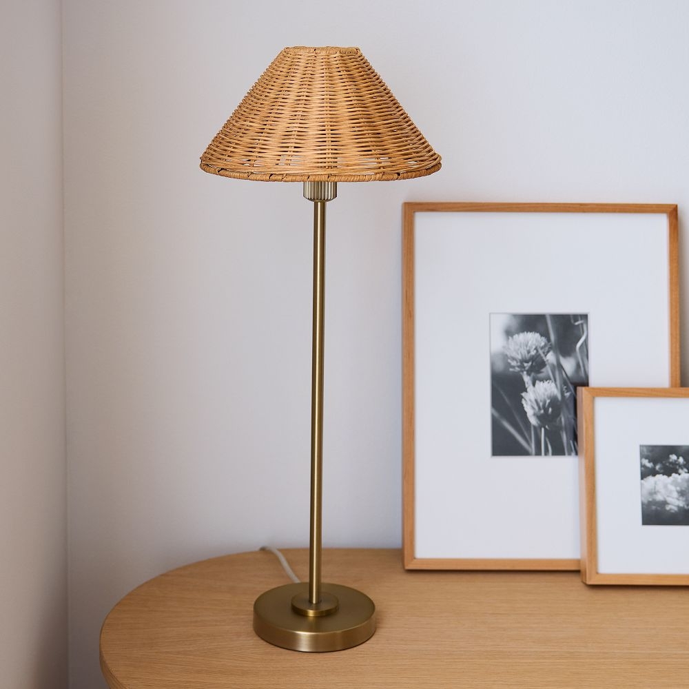 Buy online Beatrix Table Lamp 61cm Wicker Shade now West Elm