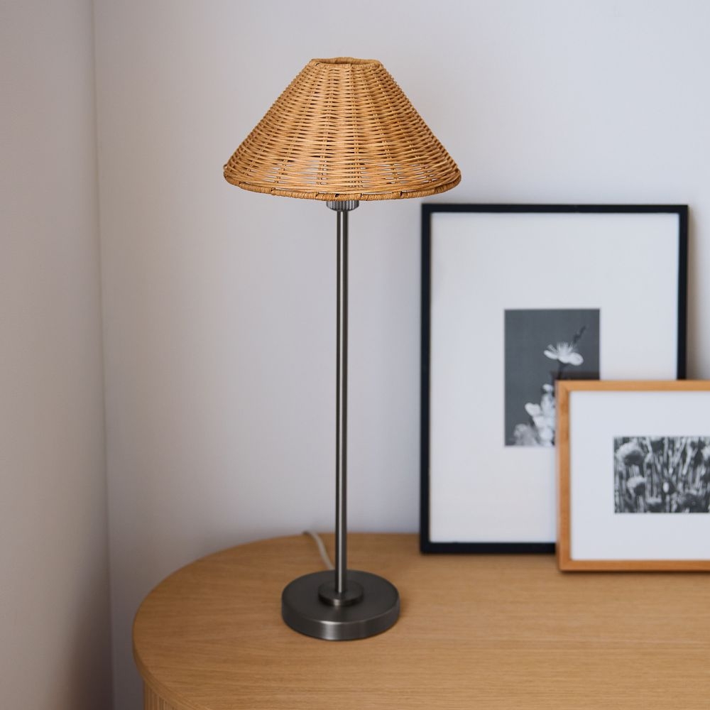 Wicker on sale table lamps