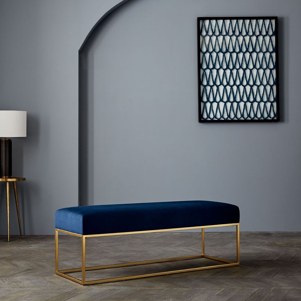 West elm upholstered hot sale bench